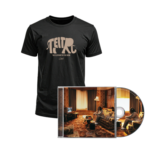 The Elephant In The Room T-shirt in Black + CD
